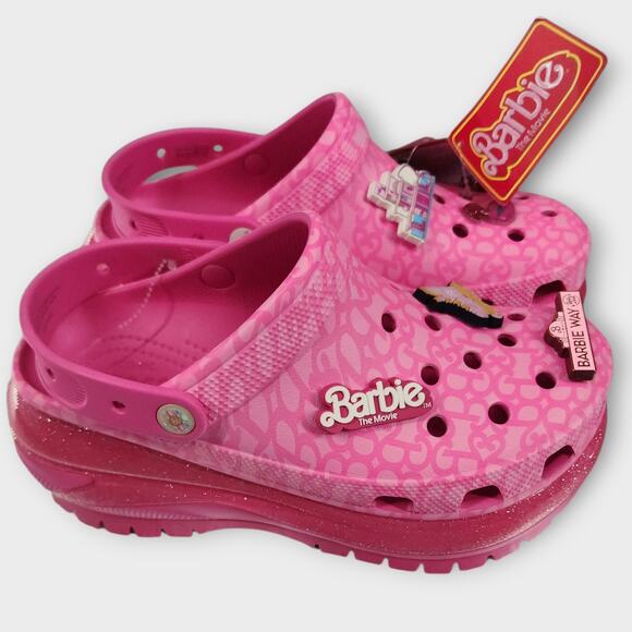 Crocs x Barbie the Movie Mega Crush Clog Womens 10 Mens 8 Pink Platform *READ - Picture 1 of 12